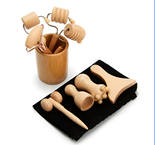 Wooden Face Massage 8 Roller Facial
