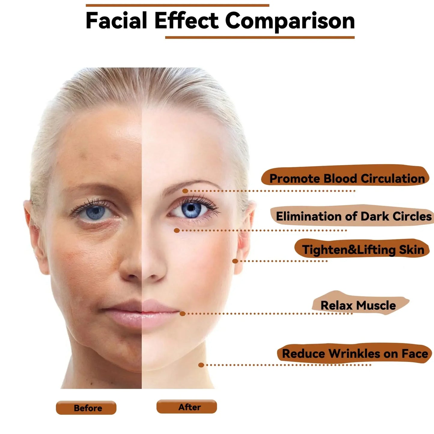 Wooden Face Massage 8 Roller Facial