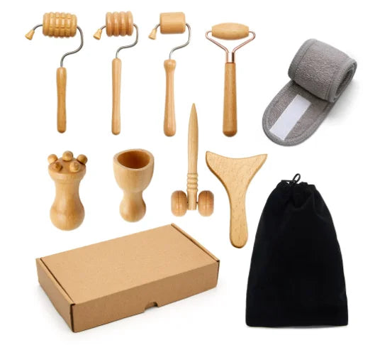 Wooden Face 7 Roller Facial
