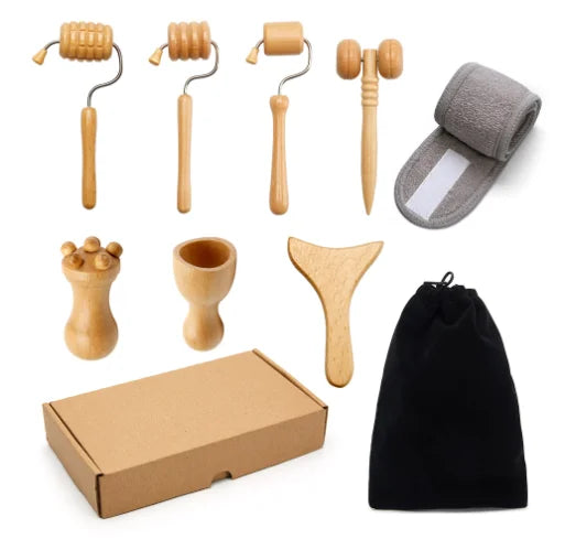 Wooden Face 7 Roller Facial