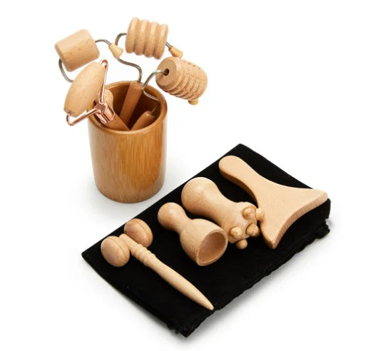 Wooden Face Massage 8 Roller Facial