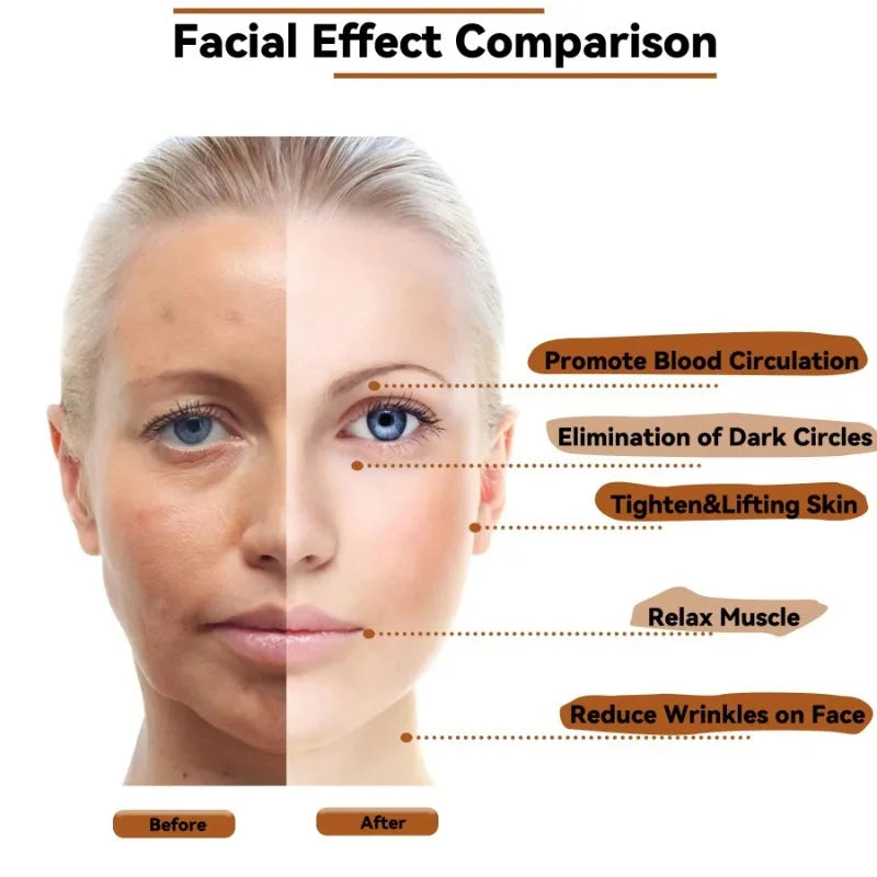 Wooden Face Massage 8 Roller Facial