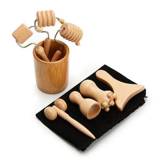 Wooden Face 7 Roller Facial